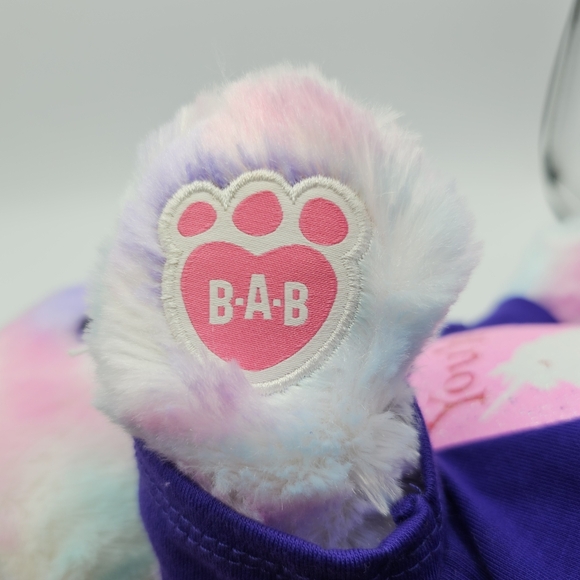 Build A Bear Plush Pastel Swirl Tie Dye Kitty Cat Pink Purple 16" with shirt - Picture 6 of 6